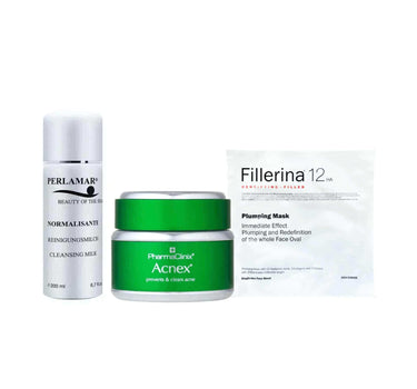 Package to treat oily skin and acne