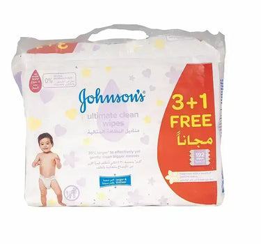 Johnson's Ultimate Clean Wipes 192'S 3+1 Offer