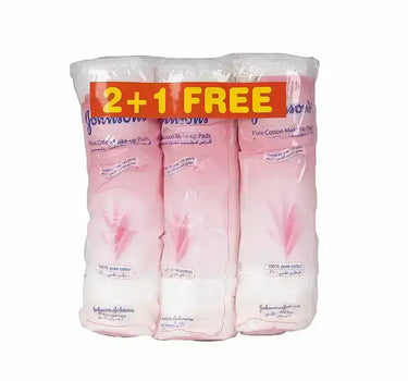 Johnson's Cotton Make Up Rounded Pads 3*80'S 2+1 Offer