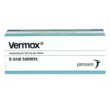 Vermox 100 mg 6 Tabs Anti Anthelmintic