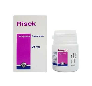 Risek 20 mg 14 Caps For heartburn