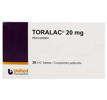 Toralac 20 mg Tabs 30'S for high cholesterol level