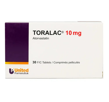 Toralac 10 mg Tabs 30'S for high cholesterol level