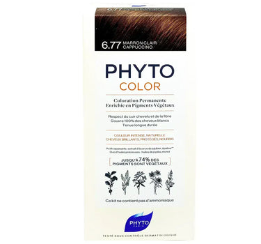 Phyto Color 677 Cappuccino Light Brown permanent hair color