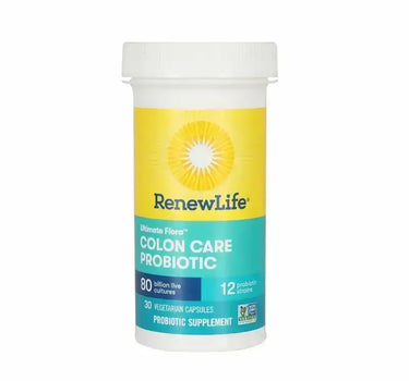 RenewLife Ultimate Flora Colon Care Probiotic 80 Billion 30 Vegetarian Capsules