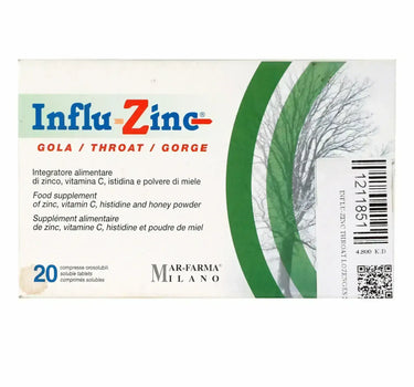 Influ Zinc Throat Lozenges 20'S
