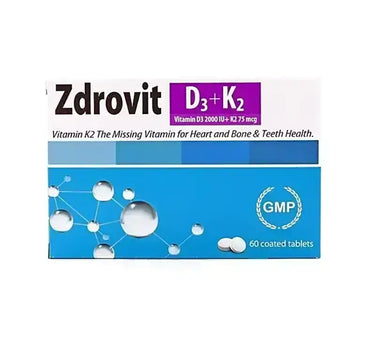 Zdrovit Vit D3 2000 IU+ K2 72 mcg 60 Coated Tabs