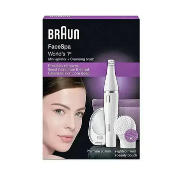 Braun Face Spa Mini Epilator With Cleansing Brush SE830