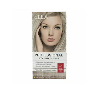 Elea Hair Color Cream 9/1 Very Light Ash Blond 123 ml