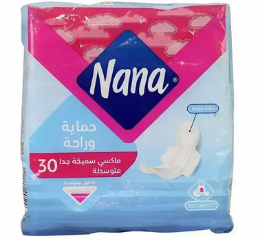نانا فوط صحية حماية وراحة ماكسي سميكة جدا متوسطة 30 فوطة