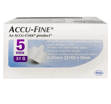 Accu Fine 0.25 mm (31G) *5 mm 100'S 2720171 insulin pen needles