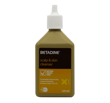 Betadine Scalp & Skin Cleanse 125 mL For acne