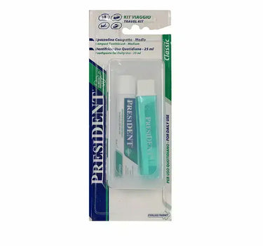 بريزيدنت كلاسيك مجموعة السفر (فرشاة أسنان متوسطة + معجون 25 مل)