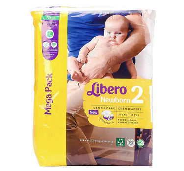 Libero 2 New Born 3-6 Kg Jumbo 88'S to prevent leakage