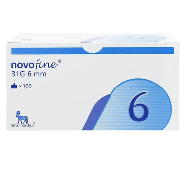 Novofine Needle 31Gx0.25X6 mm 100'S 13993 for insulin pen