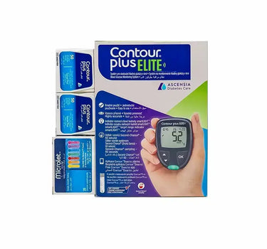Contour Plus Elite Device + 100 Test Strips + 50 Lancets