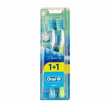 Oral B 3D White Fresh Toothbrush Medium 1+1