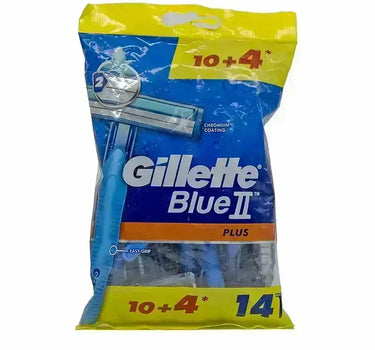 Gillette Blue II Plus Disposable Razors 10+4 Free