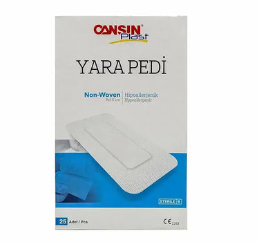 Cansin Plast Non-Woven Surgical Wound Dressing 9x15 cm 25 Pcs