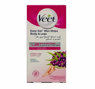 Veet Easy Gel Wax Strips For Normal Skin 20 Pcs