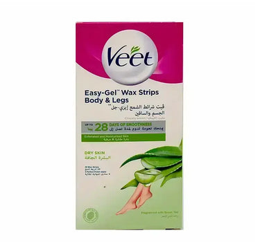 Veet Easy Gel Wax Strips For Dry Skin 20 Pcs