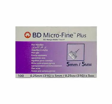 BD Micro-Fine Plus Pen Needles 31Gx5mm 100 Pcs