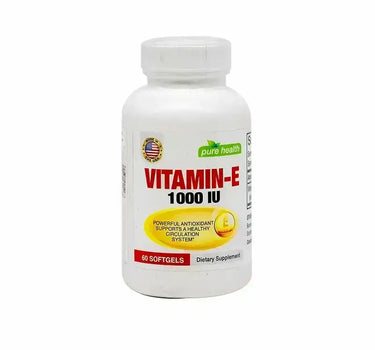 Pure Health Vitamin E 1000 IU 60 Softgels