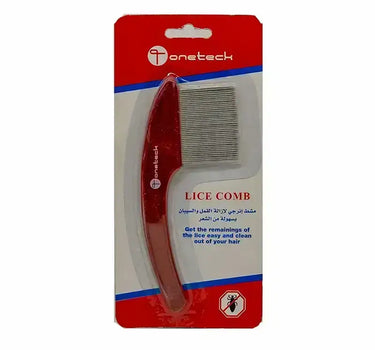 Oneteck Metal Lice Comb (Red)