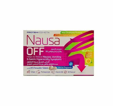 Nausa Off With Orange Flavour 30 Chewable Tabs