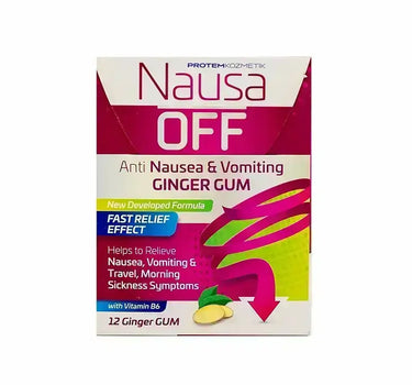 Nausa Off Ginger Gum 12 Pcs