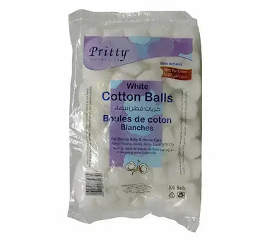 Pritty White Cotton Balls 100 Pcs