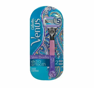 Gillette Venus Vera Bradley Extra Smooth 1 Razor + 2 Cartridges