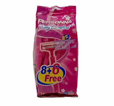 Personna Lady Comfort Razors 8+6 Pcs