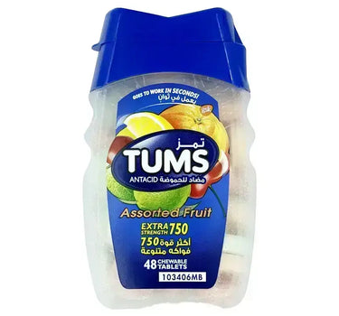 Tums Extra Strength 750 Assorted Fruit 48 Chewable Tabs
