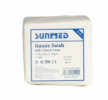 قطع شاش مربعة 7.5×7.5 سم