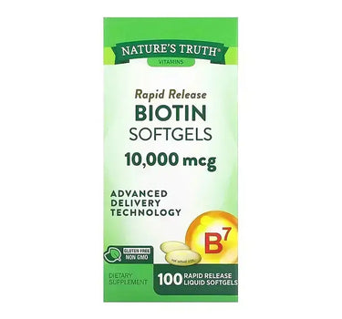 Nature's Truth Rapid Release Biotin 10000 mcg 100 Softgel