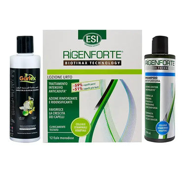 Offer Package Rigenforte Anti Dandruff Shampoo + Intensive Vials + Garlex Shampoo