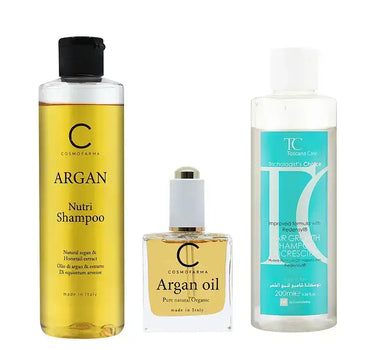Offer Package Cosmo Argan Shampoo + Oil + Toscana Hair Growth Solution