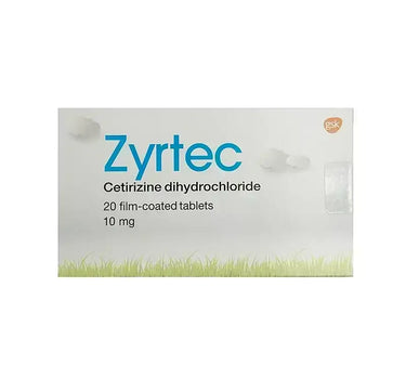 Zyrtec 10mg 20 Tablets as antiallergic