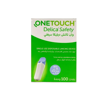 One Touch Delica Safety Single Use Lancing Device 100 Pcs