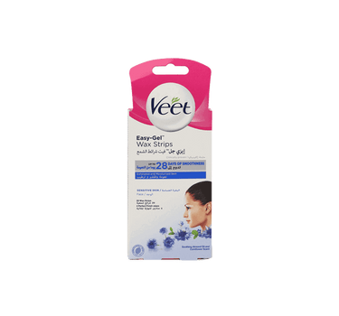 Veet Face Wax Strips For Sensitive Skin 20 Pcs + 4 Wipes