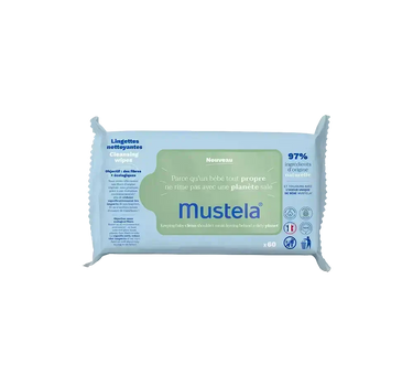 Mustela Baby Cleansing Wipes With Natural Avocado 60 Pcs