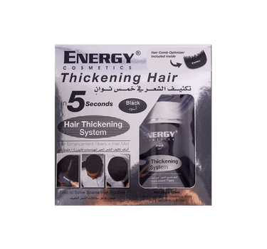 Energy Cosmetics Hair Thickening System Kit Black