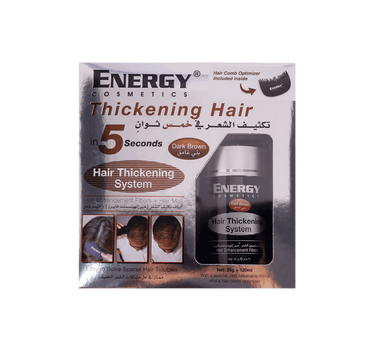 Energy Cosmetics Hair Thickening System Kit - Dark Brown