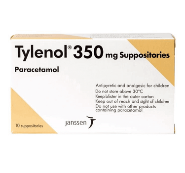 Tylenol 350 mg 10 Suppositories