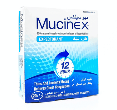 Mucinex 600 mg Tabs 20'S