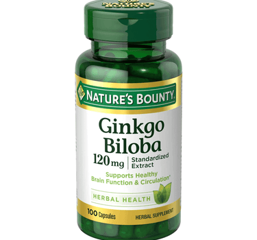 Natures Bounty Ginkgo Biloba 120 mg Caps 100'S 204544 For brain functions