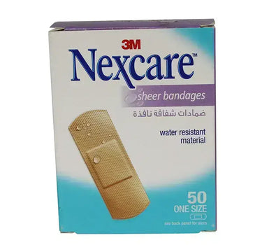 نيكس كير ضمادات شفافة نافذة مقاومة للماء 25*72 مم 50 قطعة