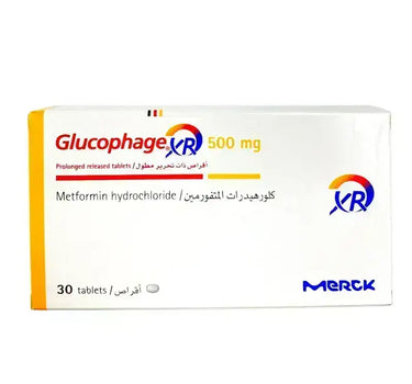 Glucophage XR 500 mg 30 Tabs For Diabetes