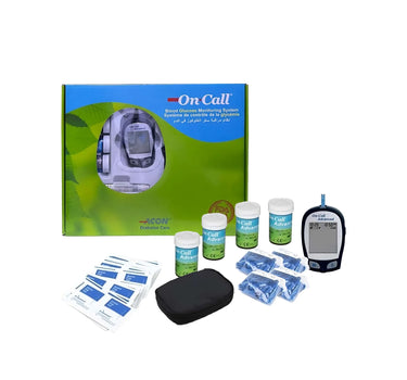 On Call Advanced Blood Glucose Monitoring Kit (100 Strips + 100 Lancet)